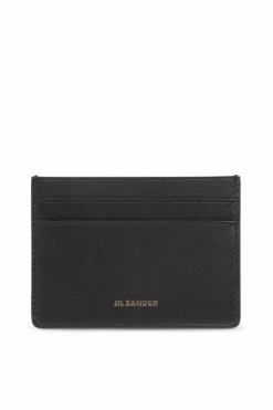 JIL SANDER CZARNY Skórzane etui na karty