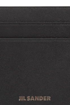 JIL SANDER CZARNY Skórzane etui na karty