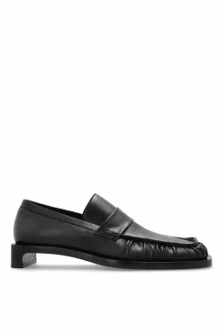 JIL SANDER CZARNY Skórzane buty
