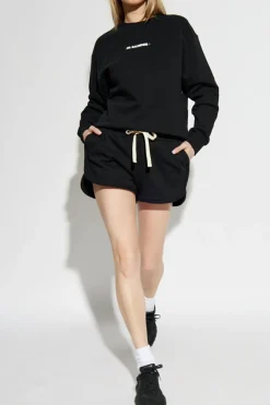 JIL SANDER+ CZARNY Szorty z logo