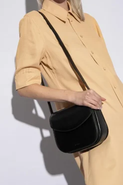 JIL SANDER CZARNY Torba na ramię ‘Coin Medium’