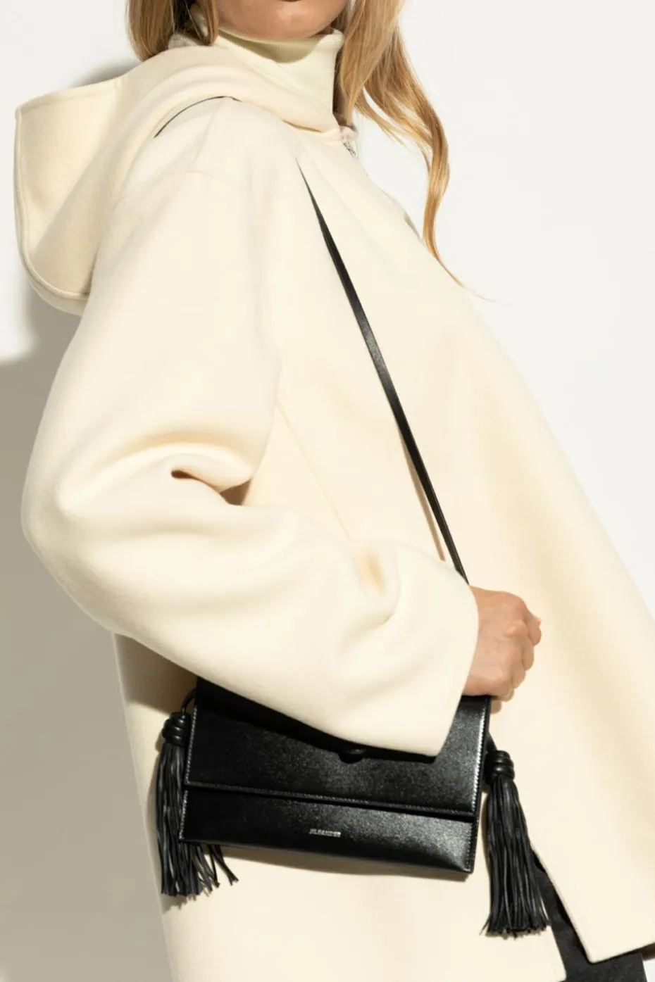 JIL SANDER CZARNY Torba na ramię