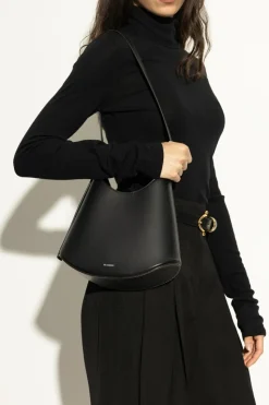 JIL SANDER CZARNY Torba na ramię `Eldorado Small`