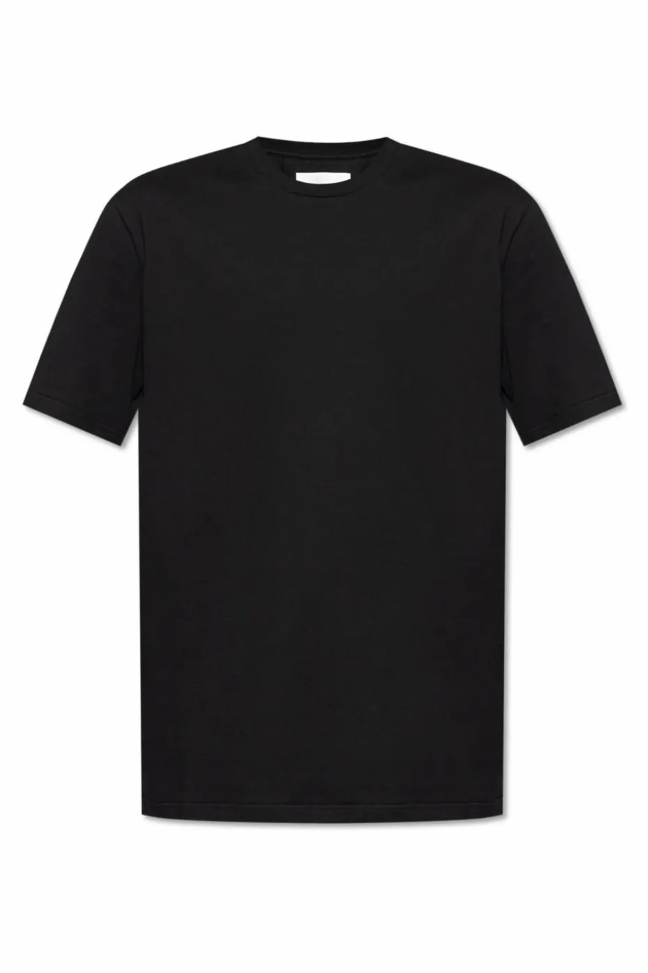 JIL SANDER CZARNY T-shirt z okrągłym dekoltem
