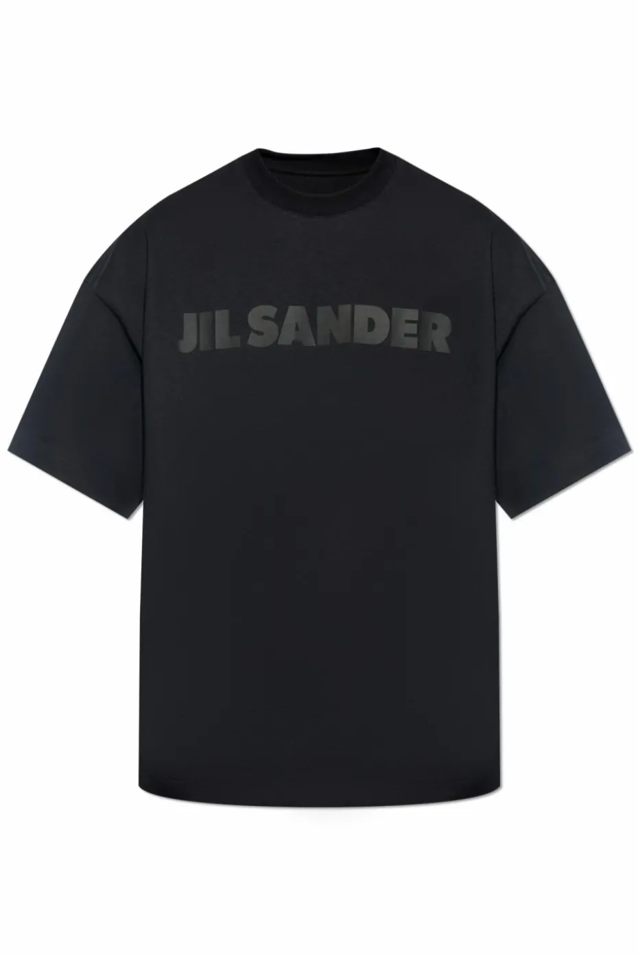 JIL SANDER CZARNY T-shirt z logo