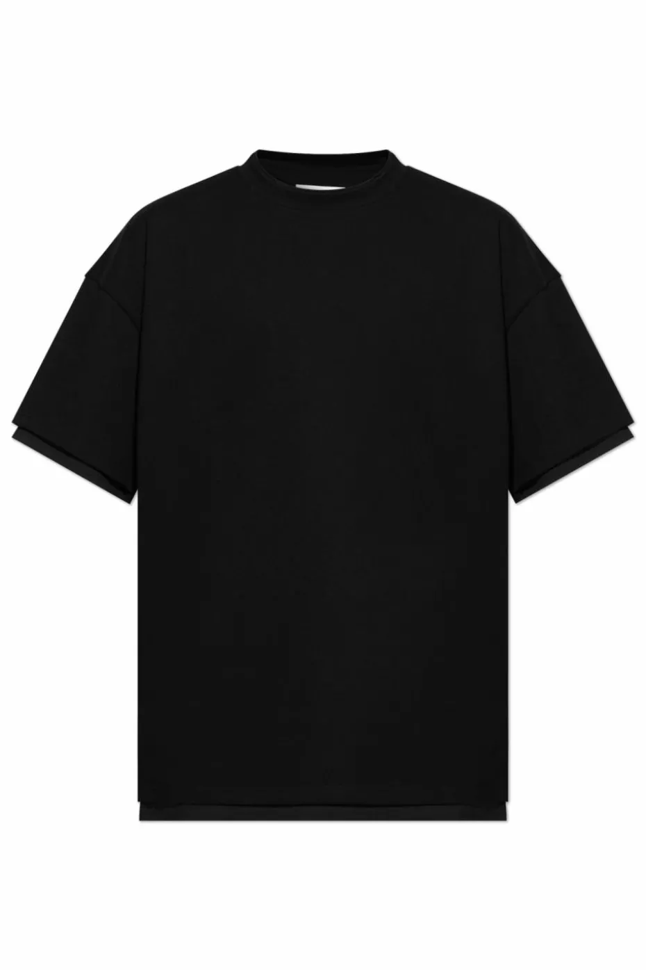 JIL SANDER CZARNY T-shirt z nadrukiem