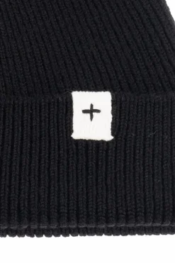 JIL SANDER+ CZARNY Wełniana czapka
