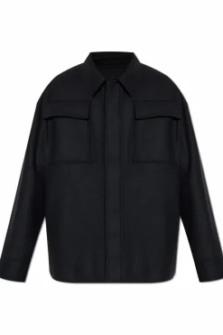 JIL SANDER+ CZARNY Wełniana koszula