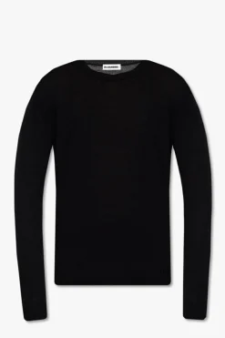 JIL SANDER+ CZARNY Wełniany sweter