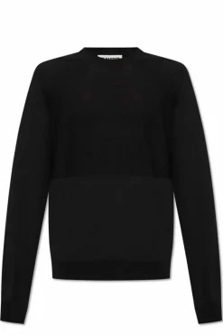 JIL SANDER CZARNY Wełniany sweter