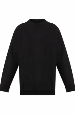JIL SANDER CZARNY Wełniany sweter