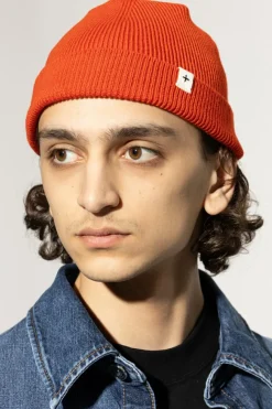 JIL SANDER+ CZERWONY Wełniana czapka