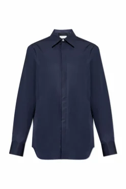 JIL SANDER GRANATOWY Klasyczna koszula
