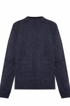 JIL SANDER+ GRANATOWY Wełniany sweter