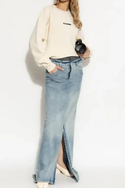 JIL SANDER+ kremowy Bluza z logo