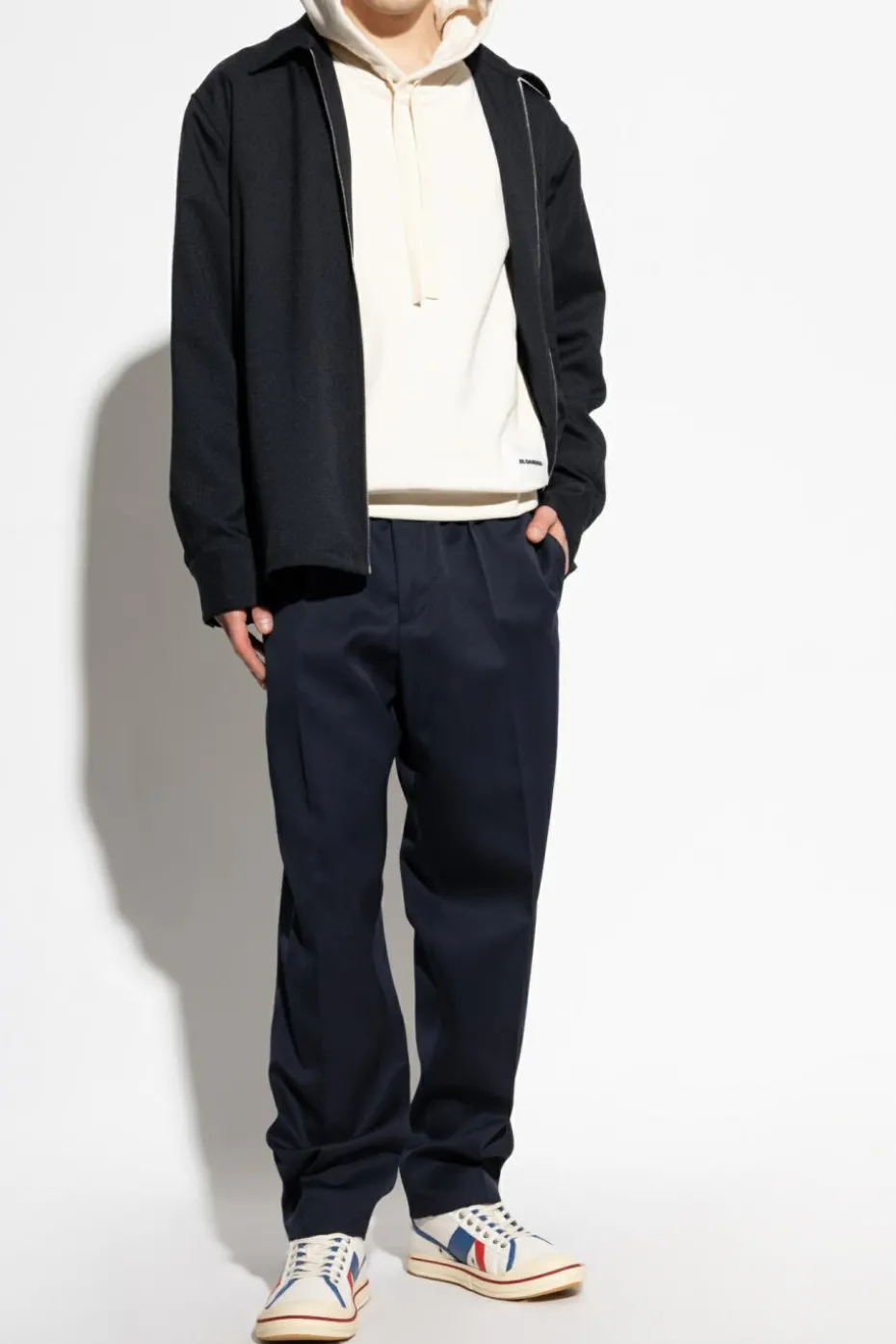 JIL SANDER+ kremowy Bluza z logo
