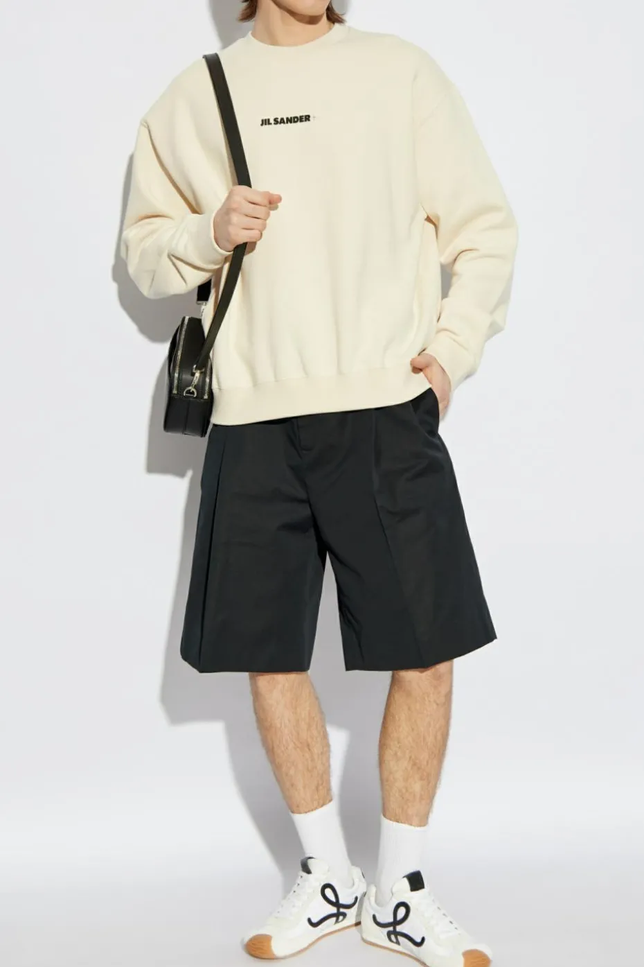 JIL SANDER+ kremowy Bluza z logo