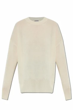 JIL SANDER kremowy Kaszmirowy sweter
