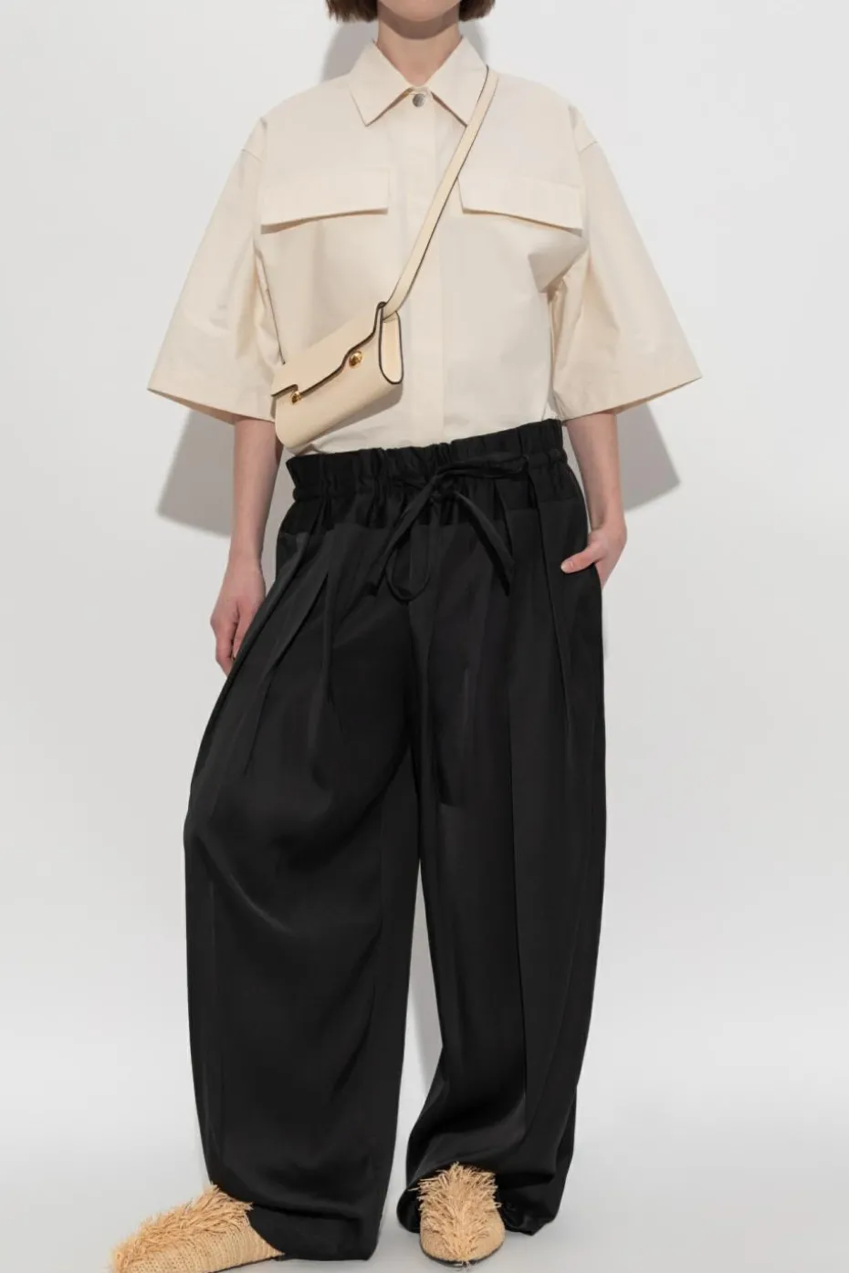 JIL SANDER+ kremowy Koszula z kieszeniami
