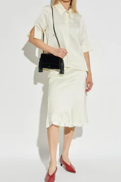 JIL SANDER kremowy Koszula z krótkim rękawem