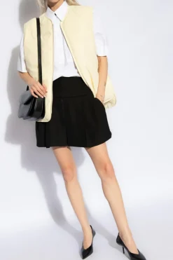 JIL SANDER+ kremowy Puchowa kamizelka