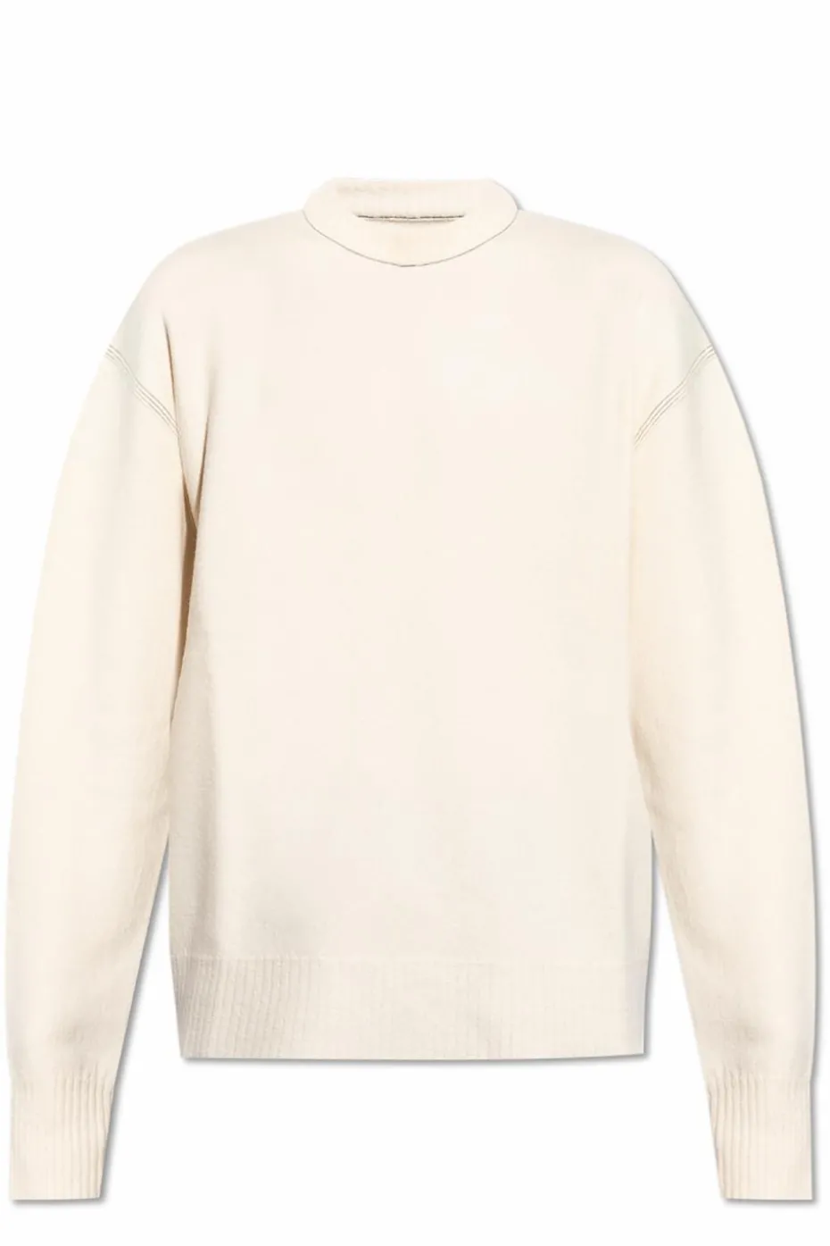JIL SANDER kremowy Wełniany sweter