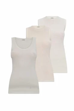 JIL SANDER+ MULTIKOLOR Trójpak topów