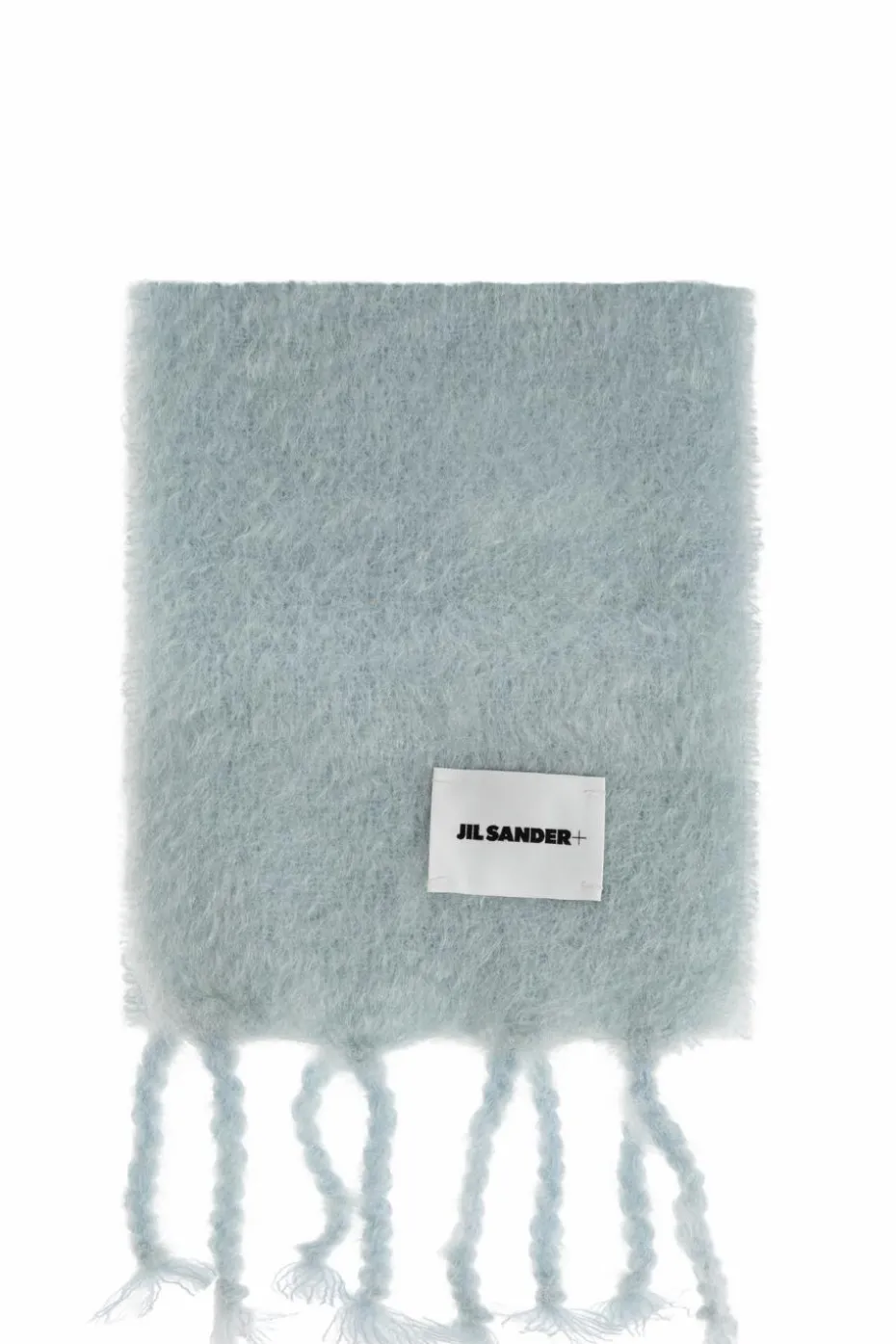 JIL SANDER+ NIEBIESKI Wełniany szal