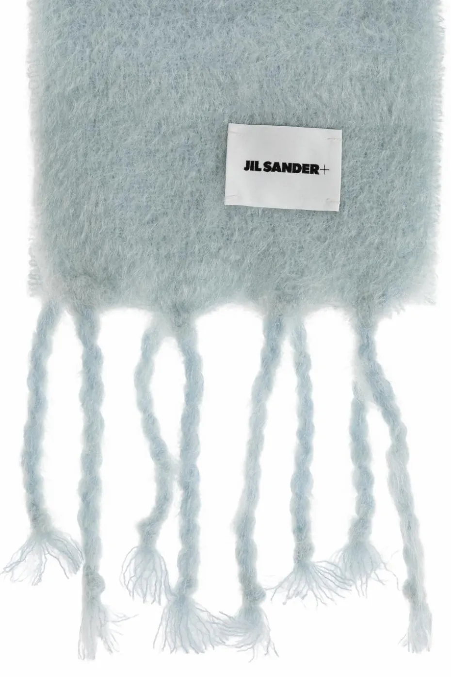 JIL SANDER+ NIEBIESKI Wełniany szal