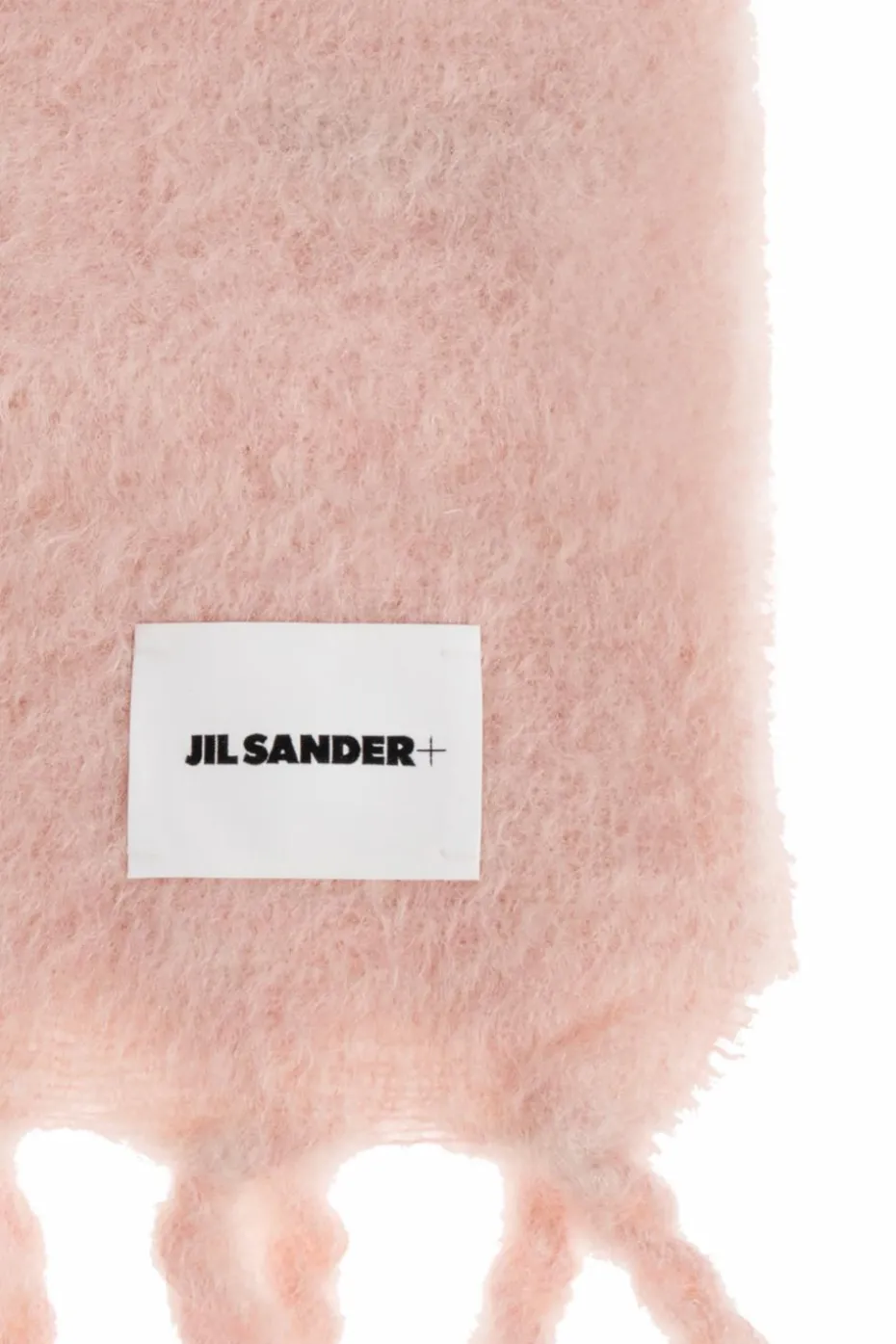JIL SANDER+ RÓŻOWY Wełniany szal
