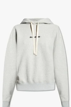 JIL SANDER+ SZARY Bluza z logo