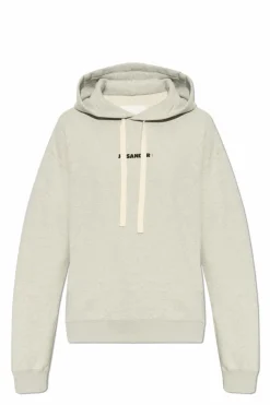 JIL SANDER+ SZARY Bluza z kapturem