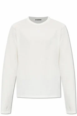JIL SANDER SZARY Dwuwarstwowy top
