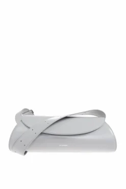 JIL SANDER SZARY Torba na ramię `Cannolo`