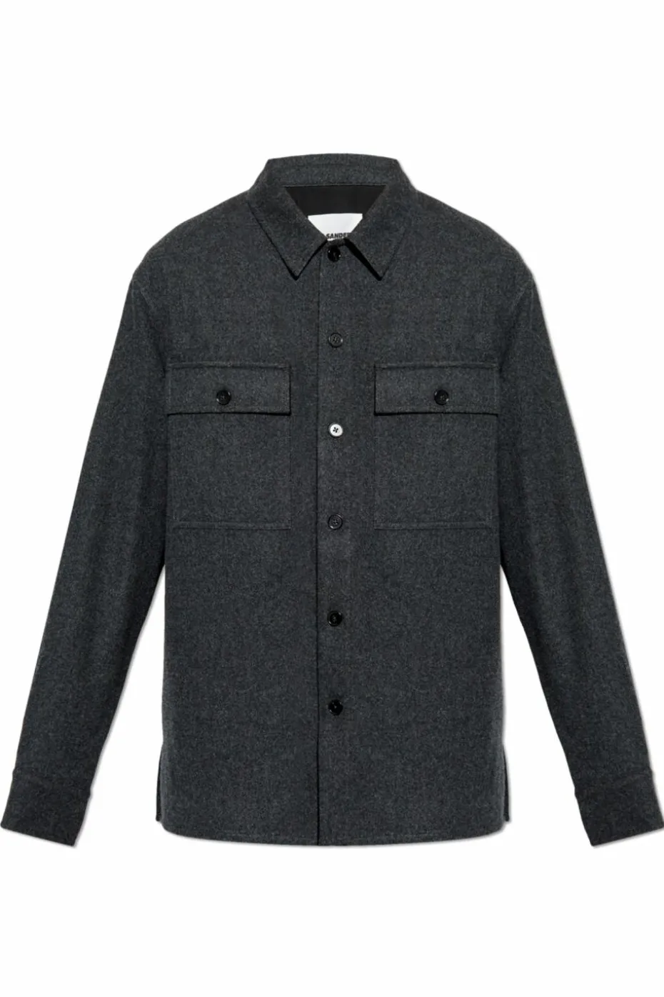 JIL SANDER+ SZARY Wełniana kurtka