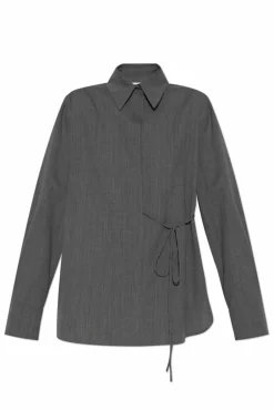 JIL SANDER SZARY Wełniana koszula