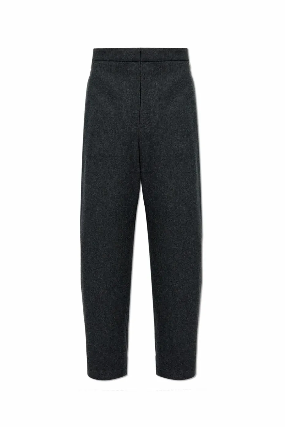 JIL SANDER+ SZARY Wełniane spodnie