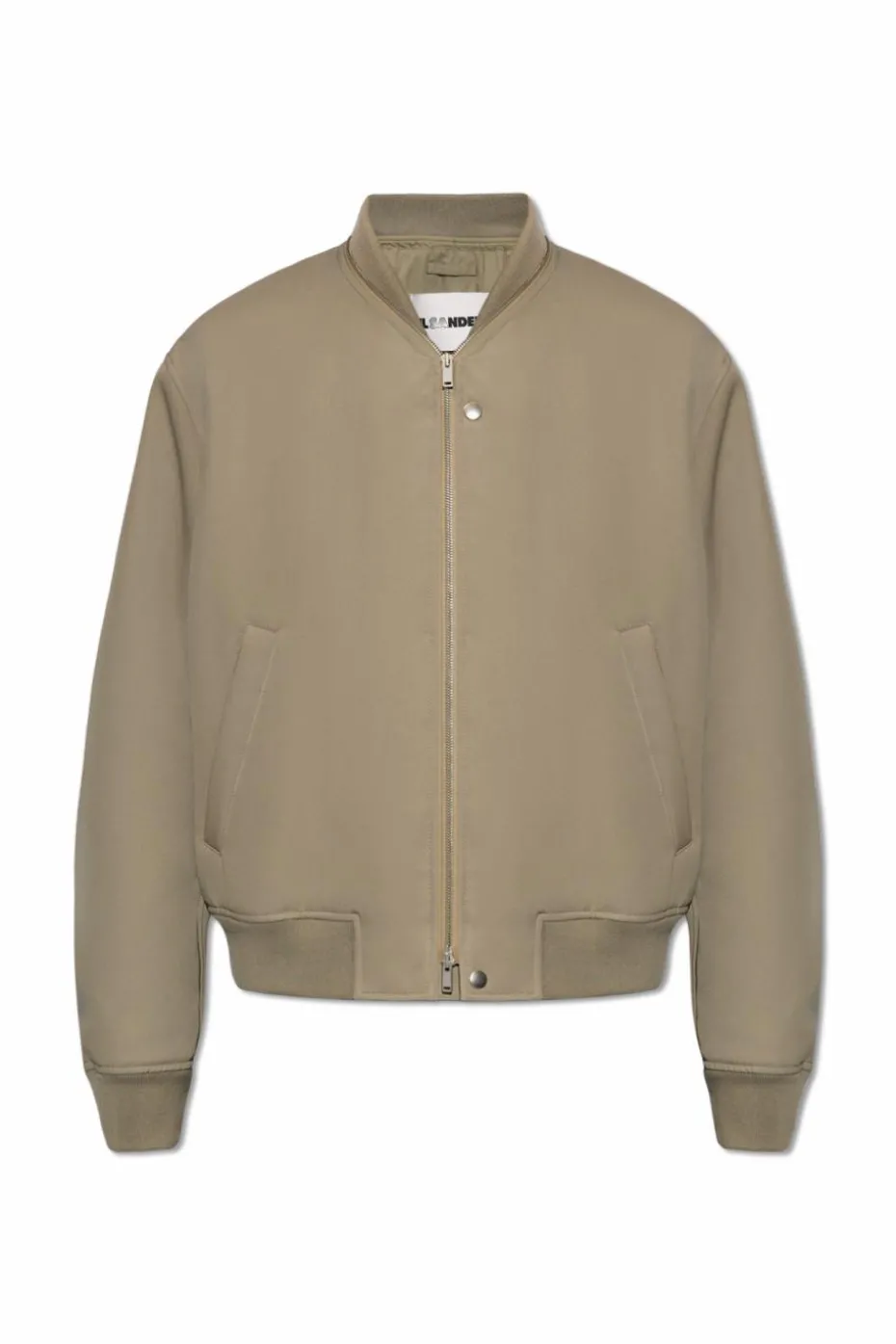 JIL SANDER ZIELONY Ocieplana kurtka typu ‘bomber’