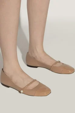 Jimmy Choo beżowy Skórzane baleriny ‘Elisa’