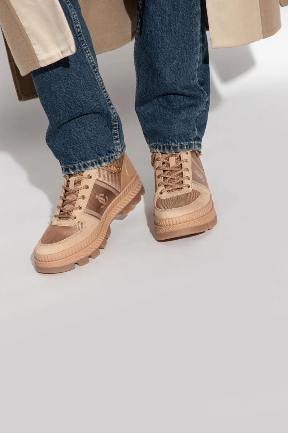 Jimmy Choo BRĄZOWY Buty sportowe za kostkę ‘Normandy’