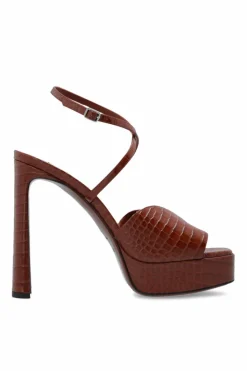 Jimmy Choo BRĄZOWY Sandały na platformie `Karli`
