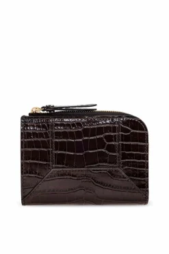 Jimmy Choo BRĄZOWY Skórzany portfel