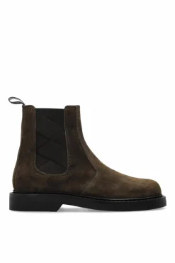 Jimmy Choo BRĄZOWY Zamszowe sztyblety `Reggie`