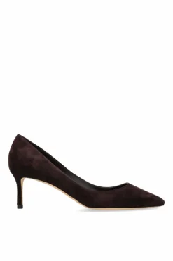 Jimmy Choo BRĄZOWY Zamszowe buty na obcasie `Romy`