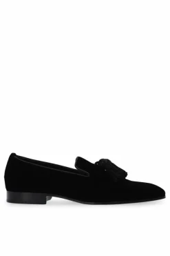 Jimmy Choo CZARNY Aksamitne mokasyny ‘Foxley’