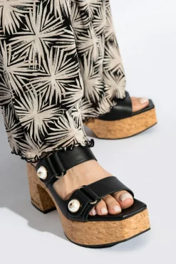 Jimmy Choo CZARNY Klapki na obcasie ‘Fayence 95’