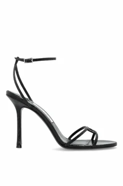 Jimmy Choo CZARNY Sandały na obcasie `Leo`