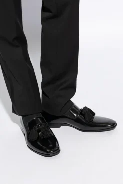 Jimmy Choo CZARNY Skórzane mokasyny ‘Foxley’