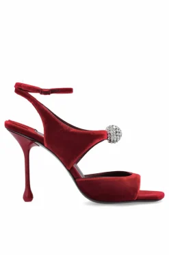 Jimmy Choo CZERWONY Sandały na obcasie `Orb`