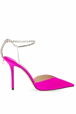 Jimmy Choo RÓŻOWY Szpilki ‘Saeda 100’